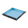 Svuotatasche In Ecopelle Bi Colore Nero e Azzurro - 17x17 Posa Oggetti 1