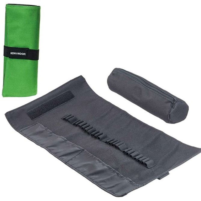 Astuccio porta colori e penne Arrotolabile con strappo e bustina interna - 24 posti VUOTO 3