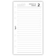 Ricambio Agenda 2026 Organizer Giornaliera a Righe, 9,5x17 cm, 6 Fori, Carta Bianca 80gr, Bianco e Rosso 4