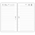 Ricambio agenda organizer giornaliera INGLESE 2026 9,5x17cm  6fori bianco 2