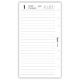 Ricambio agenda organizer giornaliera INGLESE 2026 9,5x17cm  6fori bianco 3