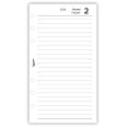 Ricambio agenda organizer giornaliera INGLESE 2026 9,5x17cm  6fori bianco 4