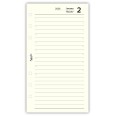 Ricambio agenda organizer giornaliera INGLESE 2026 9,5x17cm  6fori AVORIO 2