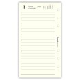 Ricambio agenda organizer giornaliera INGLESE 2026 9,5x17cm  6fori AVORIO 3
