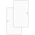 Ricambio agenda organizer a righe 9,5x17cm 6fori - 50 fogli bianco 1