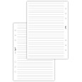 Ricambio agenda organizer a righe 15x21cm A5 6fori 50 fogli bianco 1