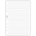 Ricambio agenda organizer a righe 15x21cm A5 6fori 50 fogli bianco 2