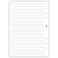 Ricambio agenda organizer a righe 15x21cm A5 6fori 50 fogli bianco 3