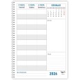Agenda settimanale 2026 spiralata plastificata Prenotazioni Hotel B&B 21x30cm A4 11