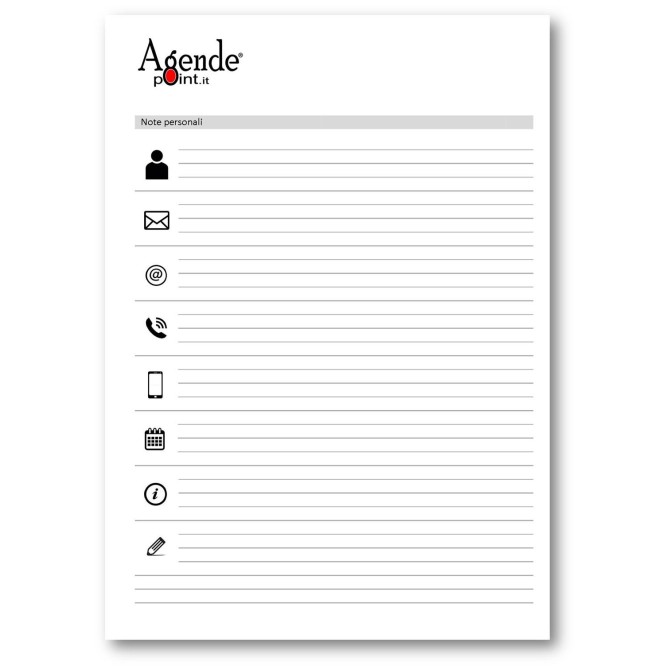 Agende Ricambio Organizer Giornaliero 2026, Formato A4 21x30 cm, 1 Pagina per Giorno, 4 Fori 1