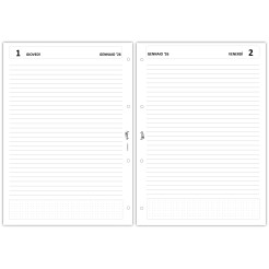 Ricambio Giornaliero 2026 A4 21x30 cm ESSENTIAL , 4 Fori, 80gr, Griglia Puntinata, Senza Orari, Festivi Neutri 3