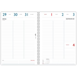 Agenda settimanale 2026 LIFE spiralata plastificata 21x30cm A4 3