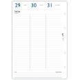 Ricambio Agenda Settimanale 2026 A4, Formato 21x30 cm, 4 Fori, Carta FSC 90gr, Layout Verticale Minimalista, Turchese e Grigio 4