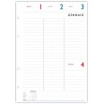 Ricambio Agenda Settimanale 2026 A4, Formato 21x30 cm, 4 Fori, Carta FSC 90gr, Layout Verticale Minimalista, Turchese e Grigio 5