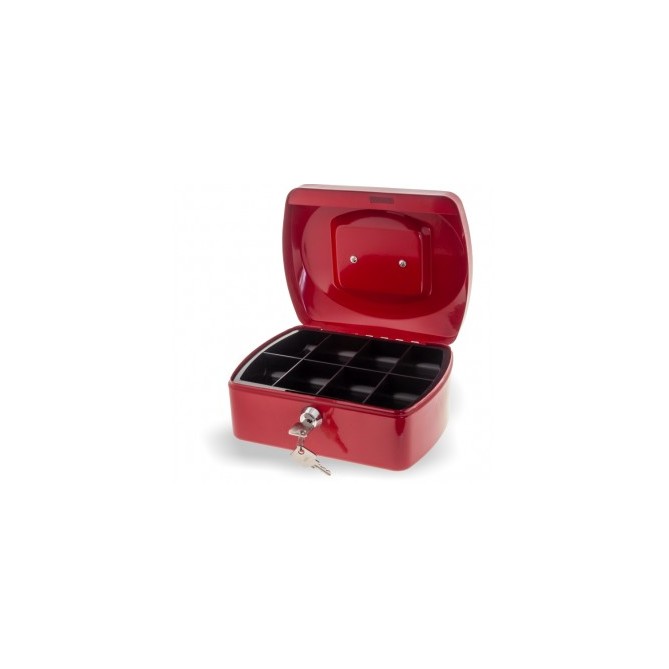 Cassetta portavalori con chiave - vassoio interno - Rosso 200x160x90 mm 1