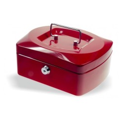Cassetta portavalori con chiave - vassoio interno - Rosso 200x160x90 mm 2