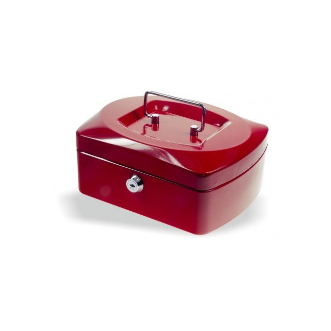 Cassetta portavalori con chiave - vassoio interno - Rosso 200x160x90 mm 2