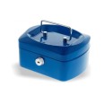 Cassetta portavalori con chiave - vassoio interno - Blu 152x120x80 mm 1