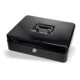 Cassetta portavalori con chiave - vassoio interno - Nero 300x240x90 mm 2