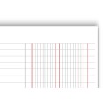 Ricambi Forati RINFORZATI A4 per Quaderno ad Anelli, Partita Doppia 2 Colonne, 40 Fogli, 100g, con Rinforzo 2