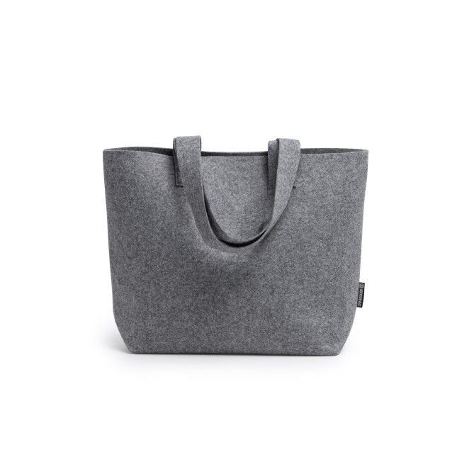 Set Borsa In Feltro Riciclato con Beauty e Borsellino - Orizzonte GRIGIO 3