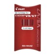 Kit 3 Cartucce Roller Hi Tecpoint Per Pilot Riccaricabile V5/v7 Rosso 1