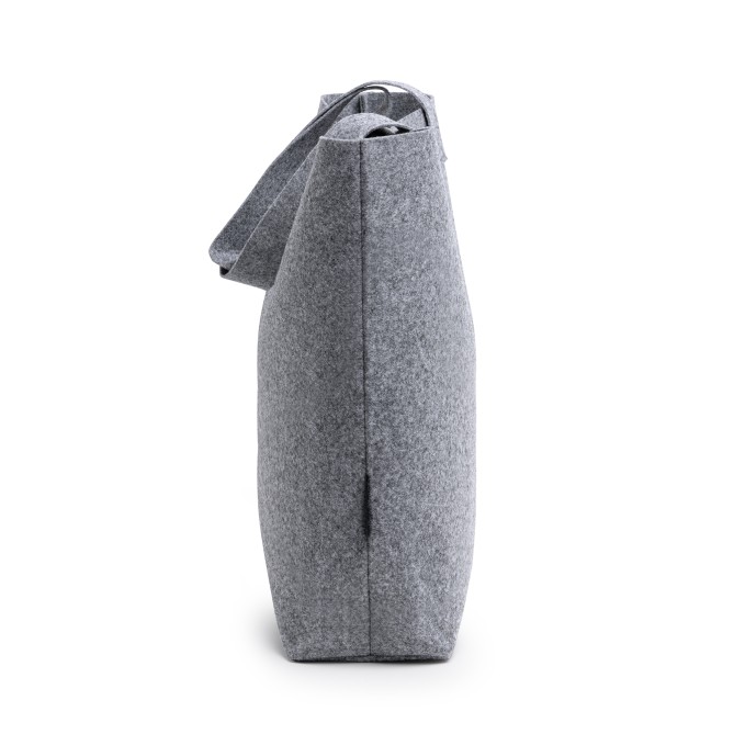 Set Borsa In Feltro Riciclato con Beauty e Borsellino - GRIGIO 5