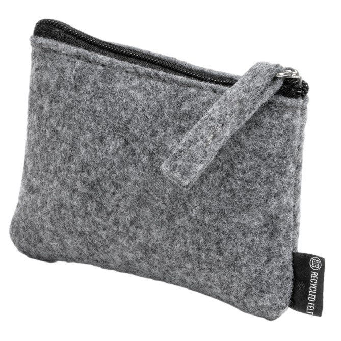 Set Borsa In Feltro Riciclato con Beauty e Borsellino - GRIGIO 6