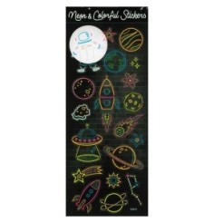 Stickers adesivi in plastica trasparente FLUO NEON - crea la tua storia 1 2