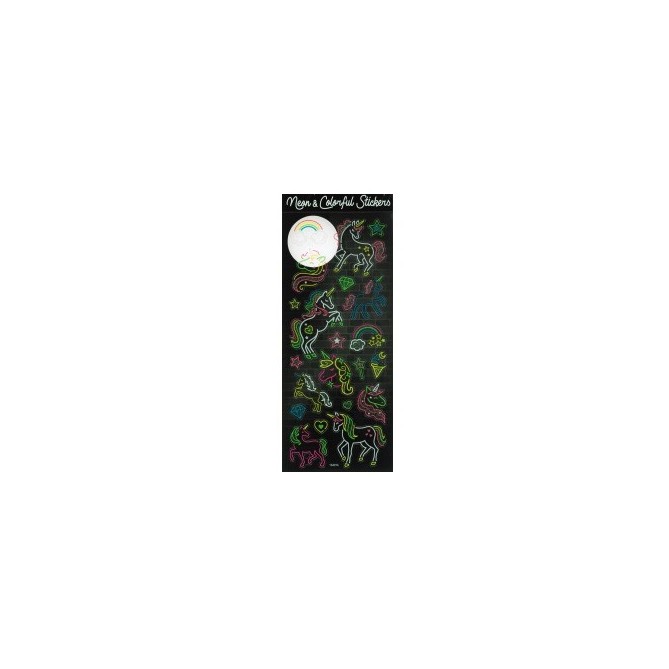 Stickers adesivi in plastica trasparente FLUO NEON - crea la tua storia 4