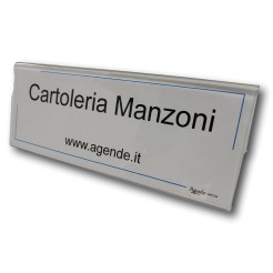 Portanome da tavolo bifacciale in Plexiglass 19x6cm Segnaposto 3