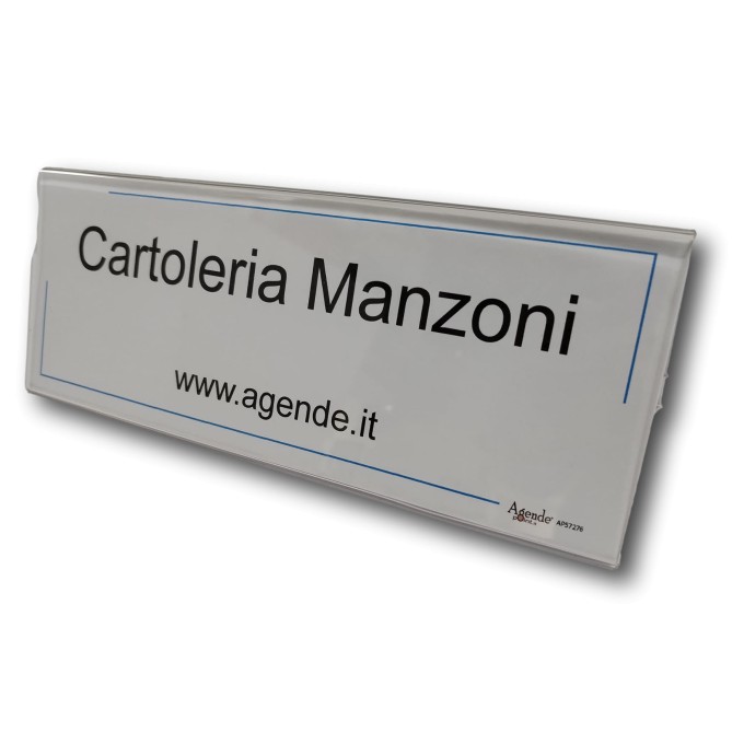 Portanome da tavolo bifacciale in Plexiglass 19x6cm Segnaposto 3