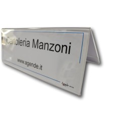 Portanome da tavolo bifacciale in Plexiglass 19x6cm Segnaposto 3 2