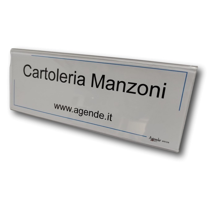 Portanome Da Tavolo Bifacciale In Plexiglass 24x9cm Segnaposto 4