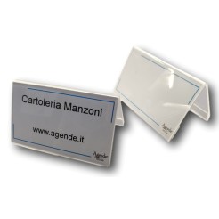 2 pz Portanome Da Tavolo Bifacciale In Pelxiglass 10x6cm Segnaposto 1