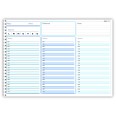Planning giornaliero perpetuo spiralato 21x30cm BLU A4 orario 30min 70fogli 1