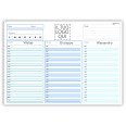 Planning giornaliero senza data spiralato (21x30cm A4) orario 30min - 70fogli 140 giorni 15