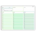 Planning giornaliero perpetuo spiralato 21x30cm BLU A4 orario 30min 70fogli 2