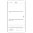 Ricambio agenda organizer settimanale in lingua INGLESE - 2026  - 9,5x17cm 90gr bianco 3
