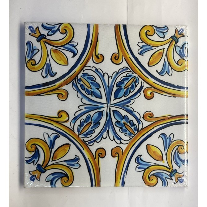 Quadro In Tela Sicilia Bedda Rombo Sicily 30x30cm Cornice In Legno 3