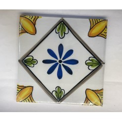 Quadro In Tela Sicilia Bedda Blue 30x30cm Cornice In Legno 3