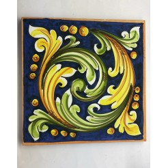 Quadro in tela Sicilia Bedda Vortice 30x30cm cornice in legno 3