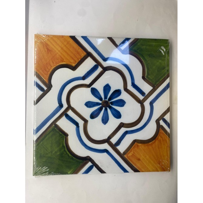Quadro in tela Sicilia Bedda Green Orange 30x30cm cornice in legno 3