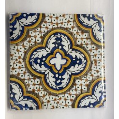 Quadro in tela sicilia Flower 30x30cm cornice in legno 3