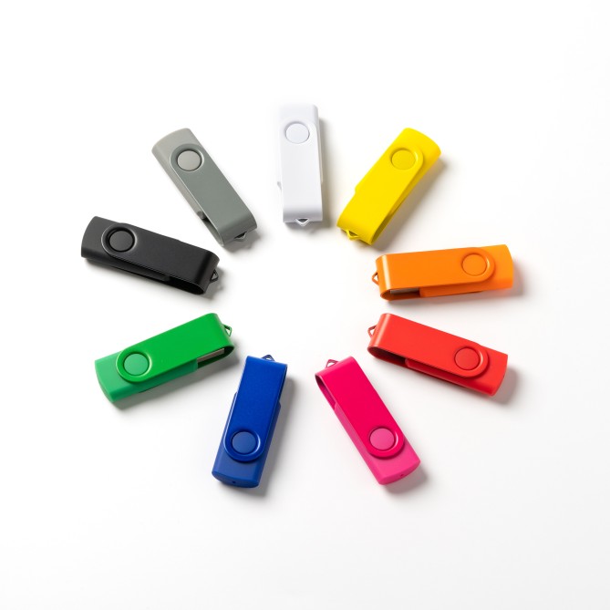 Chiavetta USB da 16GB dal design girevole elegante in colori vivaci 11