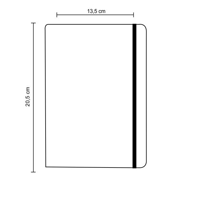 Taccuino Blocco Notes Flessibile Con Elastico - 14x20,5 CM a Righe 11