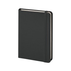 Taccuino Premium 13X21 con copertina rigida, 240 pagine a righe, chiusura con elastico, tasca interna, Nero 3