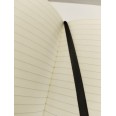 Taccuino Premium 13X21 con copertina rigida, 240 pagine a righe, chiusura con elastico, tasca interna, Nero 4