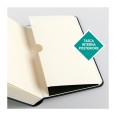 Taccuino Premium 13X21 con copertina rigida, 240 pagine a righe, chiusura con elastico, tasca interna, Nero 6