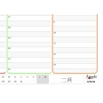 Planning settimanale spiralato in lingua CINESE 21x30cm A4 orario 55fogli 7